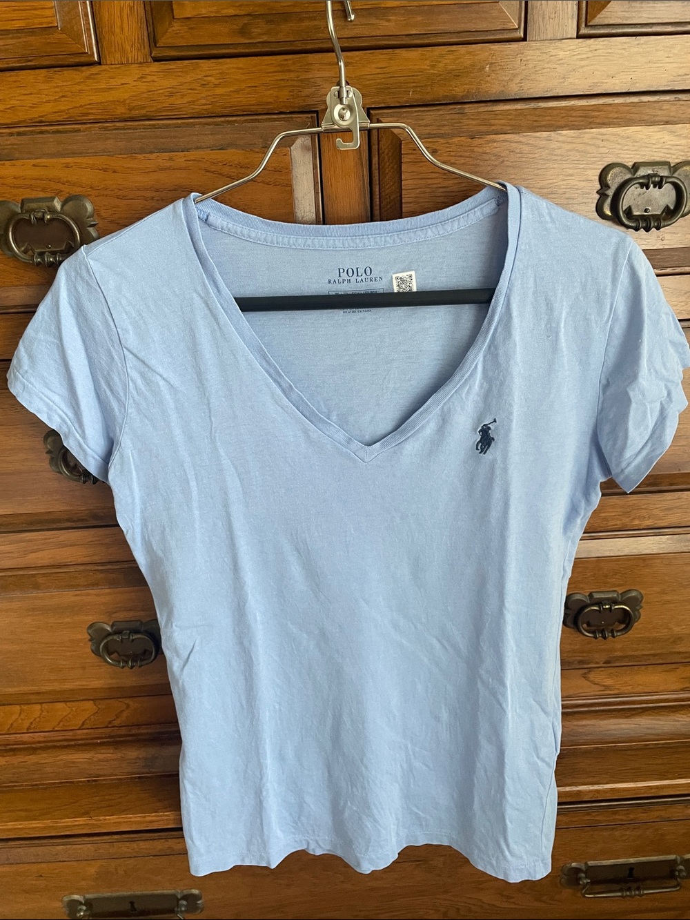 Polo by Ralph Lauren Light Blue V-Neck Short Sleeve Tee